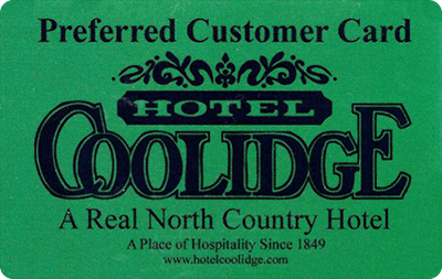 Hotel Coolidge Preferred Customer Card